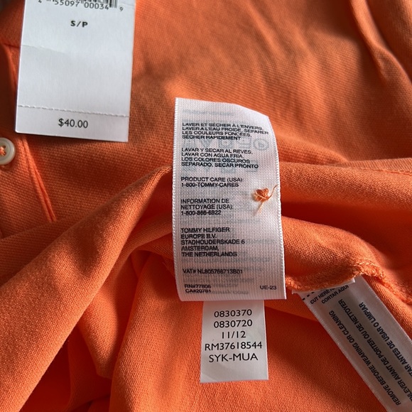 BRAND NEW! - Tommy Hilfiger Pique Polo - Peach/Orange - size S - Picture 5 of 7